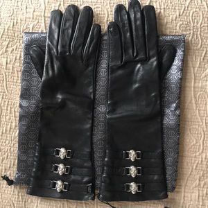 Philipp Plein leather gloves